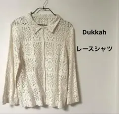 Dukkah デュカ　WIGO パッチワークレースシャツ　レース編み　襟付きのサムネイル