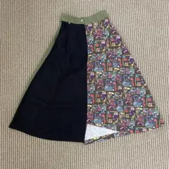 フレアスカート カラフルプリント ロングのサムネイル