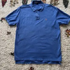 ラルフローレン ポロシャツ 青 ワンポイントロゴ XL
