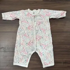 Petit Bateau 花柄ロンパース6m67