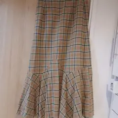 チェック柄マーメイドスカート