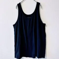 AVA & VIV タンクトップ 2X ブラック ノースリーブ 大きいサイズ