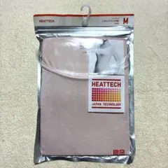 【新品未使用】ユニクロヒートテックUネックTシャツ八分袖　ピンク　Mサイズ