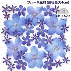 No.1629 ブルー系花材のセット　ドライフラワー