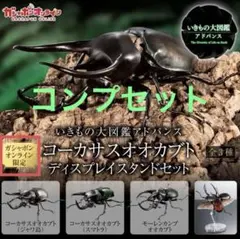 生き物大図鑑　コーカサスオオカブト　ディスプレイスタンド付き　3種コンプセット