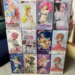 フィギュア12体まとめ売り　リゼロ、うる星やつら、化け物語り　ワンピース　etc