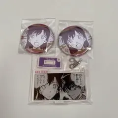 名探偵コナン公式アプリ長野シリーズ　毛利蘭　缶バッジ アクリルキーホルダー