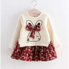 【人気商品】女の子 チュニック うさぎ ワンピース 103