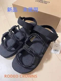 RODEO CROWNS ブラック スポーツサンダル　24.5cm