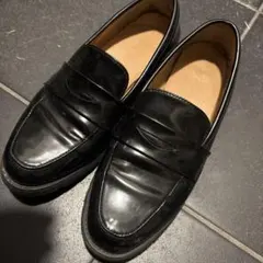 黒いレザー ローファー 防水 雨具 長靴