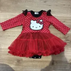 Hello Kitty 赤ドットドレス 90