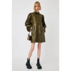 【MOUSSY】 F／LEATHER MINI ワンピース D/KHA3