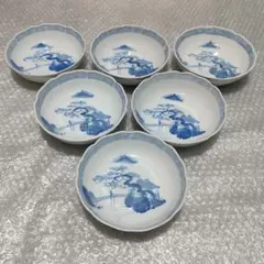 伊万里焼 三ッ丼 染付 手描き アンティーク どんぶり三組 大鉢 中鉢