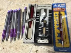 廃番 旧型 ぺんてる シャーペン GRAPH1000全芯径セット 替芯7個付き