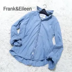 フランクアンドアイリーン　PAUL　ポール　長袖　シャツ　春夏　ブルー　青糸