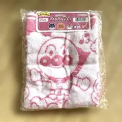 アンパンマン ピンクタオル 綿100% フェイスタオル