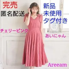 完売★新品未使用タグ付　Areeam　チェリーピンク ワンピース　あいにゃん