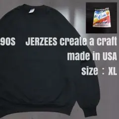 H*n様 90s JERZEES usa製 ブランク スウェット XL 黒 ラッ