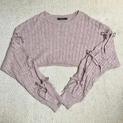 w closet ショート丈春ニット