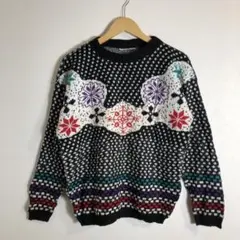ノルディック柄　セーター　ニット　トップス