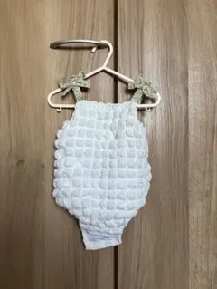 70サイズ　女の子　ロンパース リボン付き