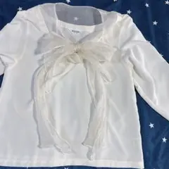 ブラウス　ボウタイ　シースルー　リボン　インナーブラウス　卒園　入園　入学　卒園