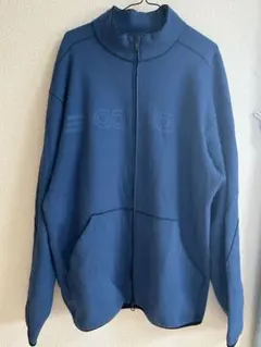 adidas ネイビー フリースジャケット　ダブルジップ L 古着