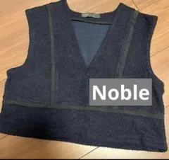 NOBLE★ツイードVネックブラウス　ベスト