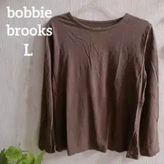 海外古着✨bobbie brooks【L】ブラウン 長袖 Tシャツ レディース