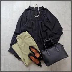 きれいめ オフィスカジュアル 大人カジュアル コーデ売りきれい色 ブラック