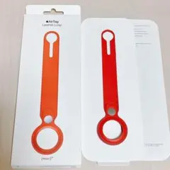 【 Apple純正 】 Leather AirTag Loop プロダクトレッド