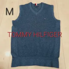 トミーヒルフィガー　Vネックベスト M 紺　ベスト　ニット　スクールベスト