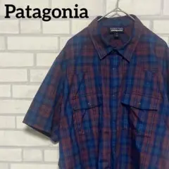 パタゴニア　チェックシャツ　バンティート　半袖　フラップポケット　スナップボタンのサムネイル