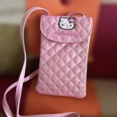 ハローキティ キルティング スマホショルダー ピンク