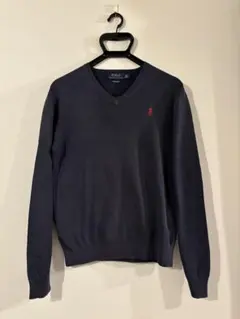 Polo Ralph Lauren ネイビー Vネックセーター XS