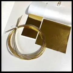 01【金×銀】水引 金箔セット 成人式 卒業式 結婚式 髪飾りのサムネイル