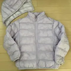 ユニクロ、130cm 、ウォームパデッドウォッシャブルパーカ、ラベンダー