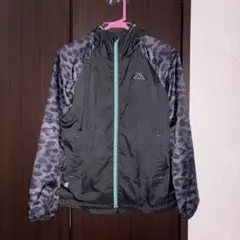 Kappa フード付きジャケット 黒/レオパード