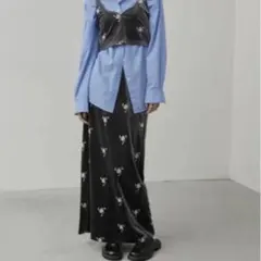 AUNT MARIE'Sアントマリーズ MT フラワー刺繍ベロアナロースカート