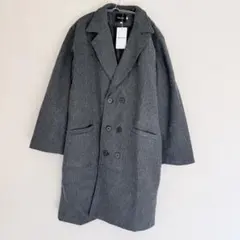 新品✨ ロングチェスターコート 3XL グレー シンプル