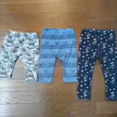 UNIQLO ストレッチレギンスパンツ90 ３枚セット