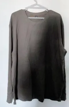 【新品】シンプル長袖Tシャツ ダークブラウン カジュアル インナーにも最適