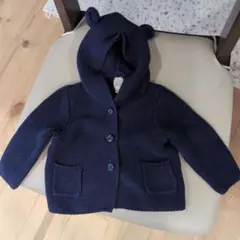 baby GAP フード付きカーディガン 6-12ヶ月 ネイビー