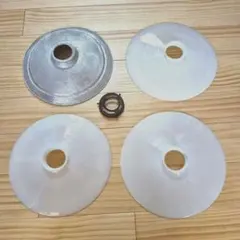 昭和レトロ　電傘　乳白色　アンティーク　小道具　ランプシェード