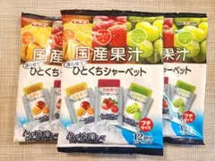 国産果汁 凍らせて ひとくちシャーベット 12個入り✕3袋　合計36個のサムネイル