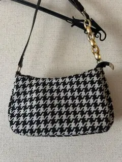ハウンドトゥースパターン ショルダーバッグ