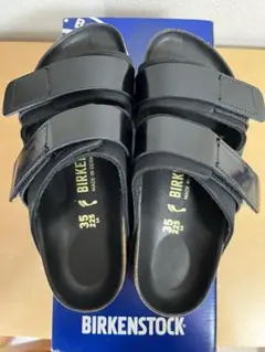 BIRKENSTOCK ブラック 2本ベルトサンダル 35