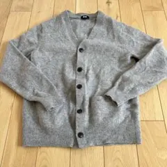 UNIQLO UNIQLO メンズ　ラムVネックカーディガン　グレー　Mサイズ
