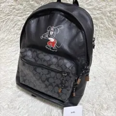 希少✨COACH × Disney バックパック レザー ミッキー チャーム付き