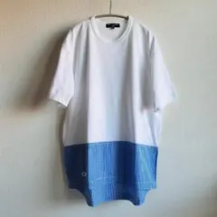 ギンガムチェック 切替ラウンドヘム Tシャツ コムデギャルソンオム 半袖のサムネイル